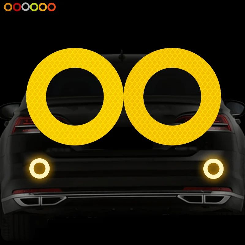 Светоотражающая наклейка для автомобиля 2 шт. Круглый предупреждающий знак