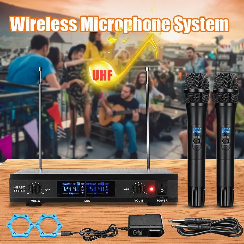 Efficient UHF Wireless Microphone System 2 Channel