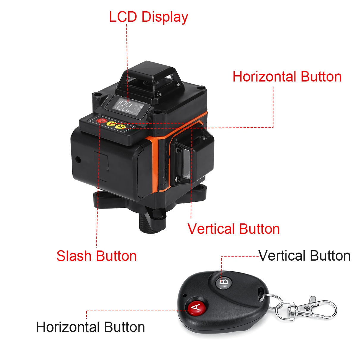  4D 16 Lines Laser Level Green Light Laser Level Auto Self Leveling 360° Rotary Measure Cross LED Di - 4000171240408