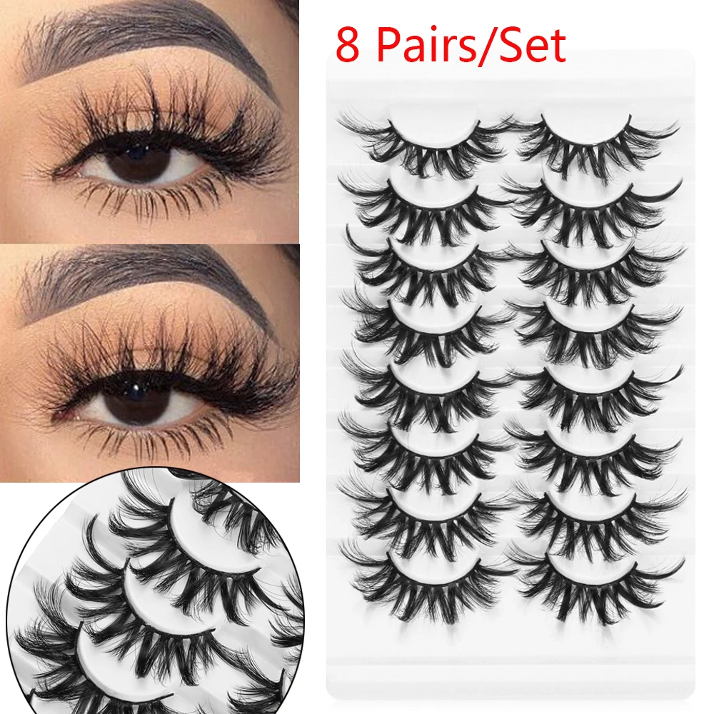 5/8 пар/компл. 3D ресницы серо-коричневого цвета Красота макияж Faux Cils maquiagem