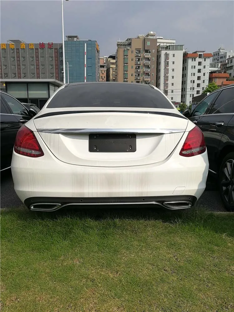 Для Mercedes W205 карбоновый спойлер 4-дверный седан C180 C200 C250 C260 углеродного волокна задний багажник спойлер