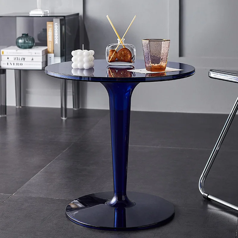 

Mini Transparent Coffee Table Nordic Round Plastic Living Room Table Bass Dinning Room Tables For Party журнальный столик