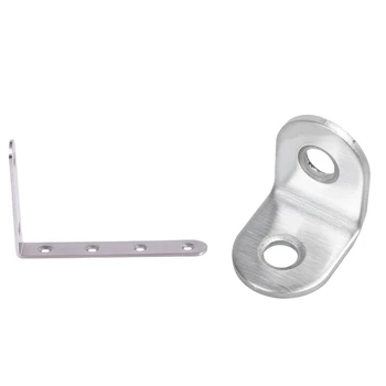

21 Pcs Shelf Support Corner Brace Angle Bracket: 1 Pcs 125X75Mm L Shape Stainless Steel & 20 Pcs 20Mm X 20Mm 90 Degree