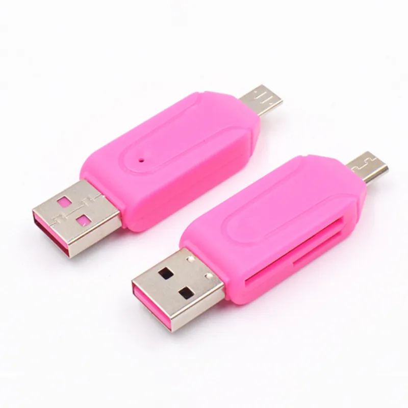 Многофункциональный 2 в 1 USB OTG кард-ридер Универсальный Micro USB OTG TF/SD кард-ридер телефонные удлинители Micro USB OTG адаптер