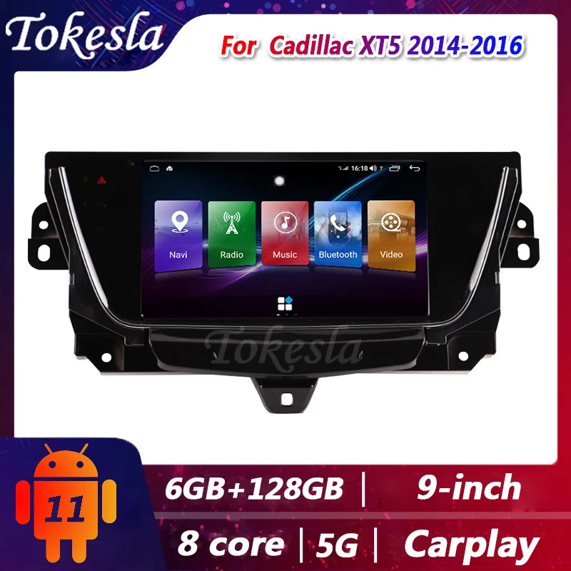 

Tokesla Car Radio For Cadillac XT5 2 din Android 11 Stereo receiver DVD automotivo Central Multimedia Gps Navigation 2014-2016