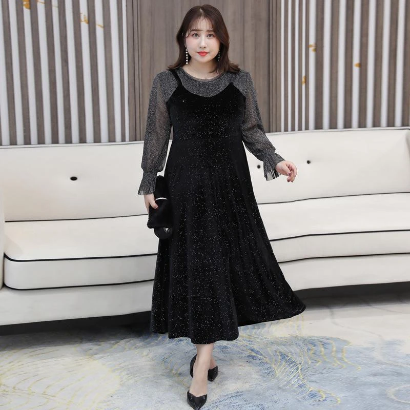 korean velvet dress