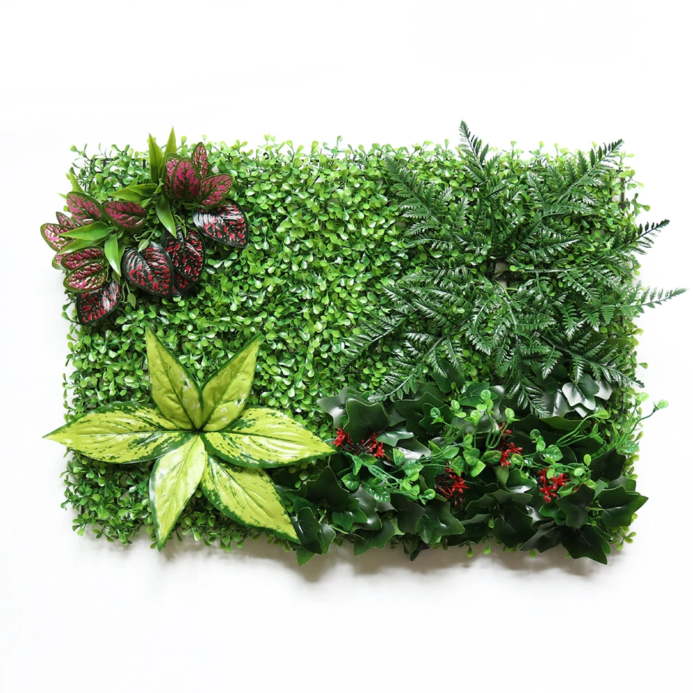 Hot Sales 40*60 cm Simulation Artificial Green Lawn Plastic For Wedding Hotel Background Home Garden Wall Decoration
