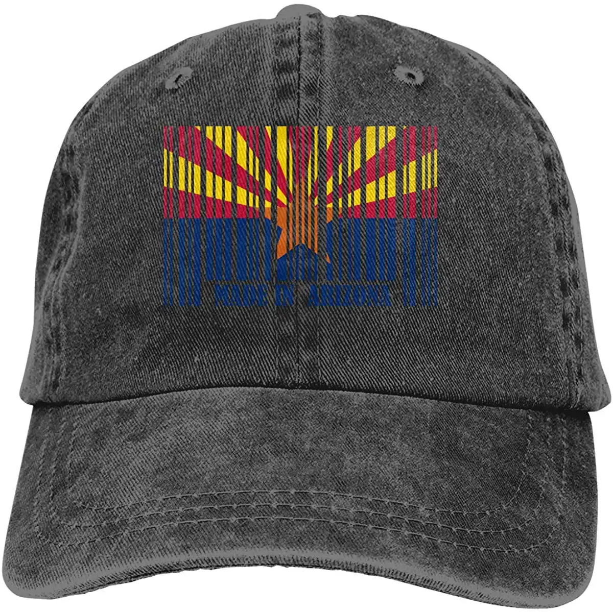 Arizona Barcode Flag Unisex Baseball Cap Cotton Denim Adjustable Outdoor Sports Cap for Men Or Women