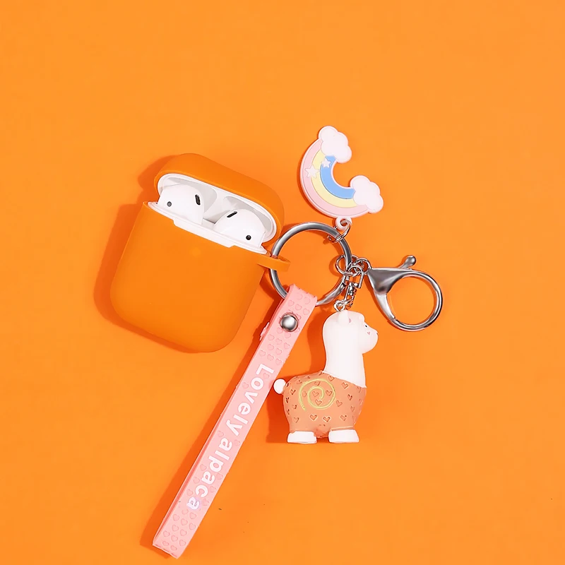 Мультфильм животных кожухи головных телефонов для Airpods 2 Силиконовые