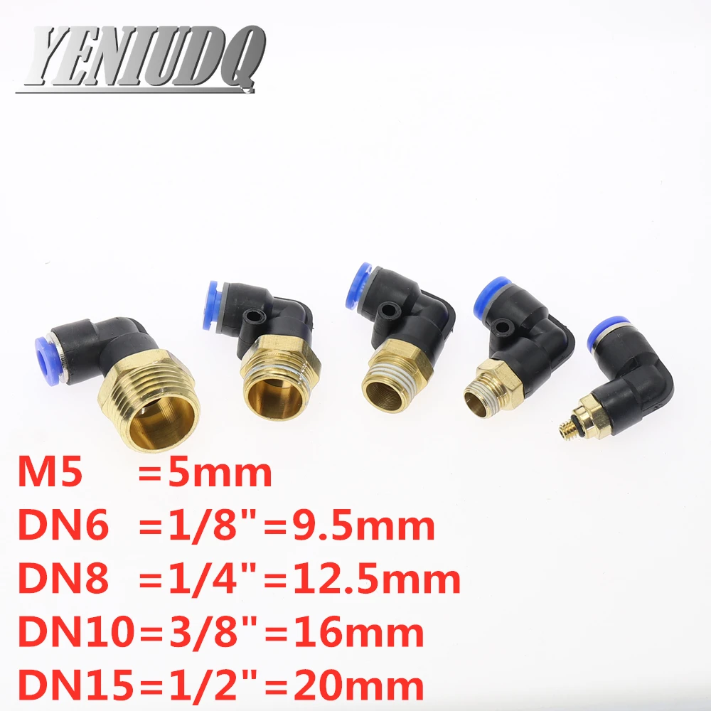 PL &quotшланг OD 4 6 8 10 12 мм 1/8'' 1/4 'Ɖ/8'' 1/2 ''BSP наружная резьба Пневматический