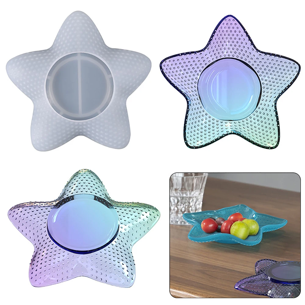 

1PCS Polka Dot Starfish Storage Dish Silicone Mold DIY Crystal Epoxy Resin Molds Handmade Home Decorations Jewelry Box Crafts