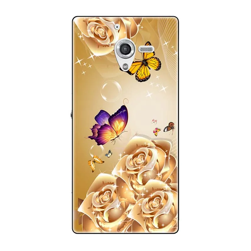 Телефонные чехлы для sony Xperia ZL непосредственный сбыт из L35H C6502 C6503 C6506 5," чехол с принтом(розы); волк милый чехол-крышка с узорами чехол для телефона чехол Fundas Para - Цвет: A147