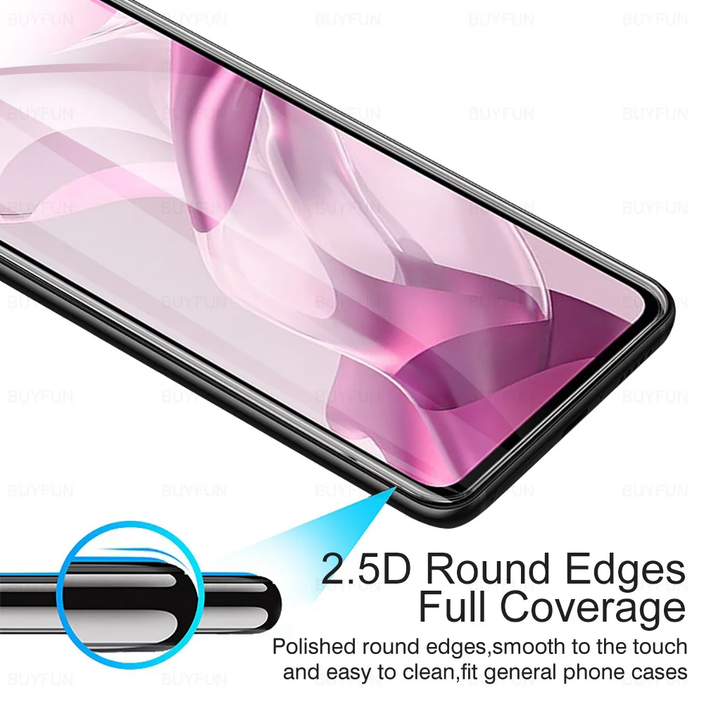 Full Cover Tempered Glass Case Screen Protector 2PCS phone protector cover tempered glass screen protector For Xiaomi 11 Lite 5G NE 6.55" Screen Protector For Xiamoi Mi 11 Lite 11Lite Protective Film