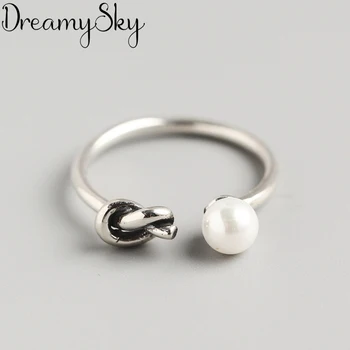 

Vintage 925 Sterling Silver Bow Rings for Women Wedding Adjustable Antique Statement Rings Anillos