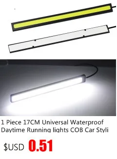 2 шт. COB DRL светодиодный дневные ходовые огни DRL 12 В COB светодиодный водонепроницаемый автомобильный Рабочий фонарь 17 см