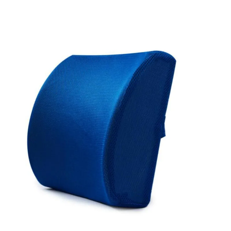 Универсальные автомобильные опоры сидений 3D всплеск памяти подушка моющаяся сетка ткань автомобильное кресло-подушка Задняя поддержка талии массажер - Название цвета: Синий