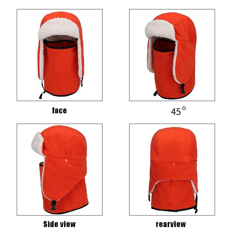 Face Mask Hat Faux Fleece Warmer Neck Protective Headgear for Skiing Outdoor Camping Hiking THJ99
