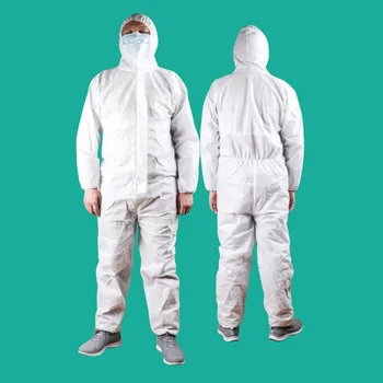 

Disposable Waterproof Oil-Proof Protective Coverall For Spary Painting Decorating Clothes Overall Suit Isolation Cover Gown A