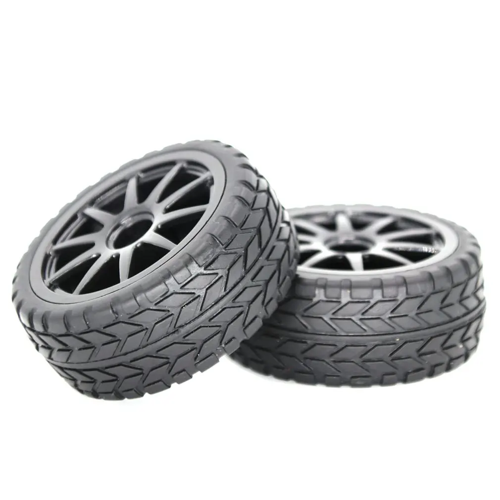 

2pcs 1/10 or 1/16 Medium Grain Drift RC On-road Car Tyre RubberTire Tyre 63/75/82mm for Universal RC Car Upgrade Accessories