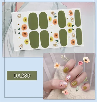 

1 Sheet Full Cover Nail Art Nail Sliders Decor Polish Stickers Daisy Avocado Strawberry Stickers for Nail Beauty Care Manicure