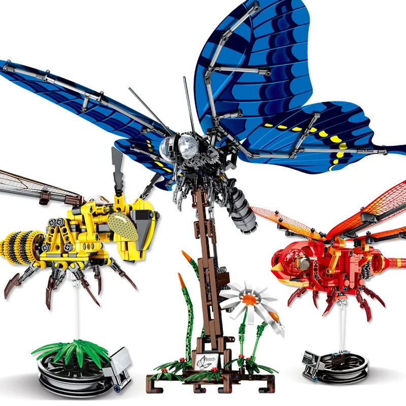 

Technic Animals Simulated insect Bee Butterfly Building Blocks Compatible legoingly city Bricks Educational Toys for Children