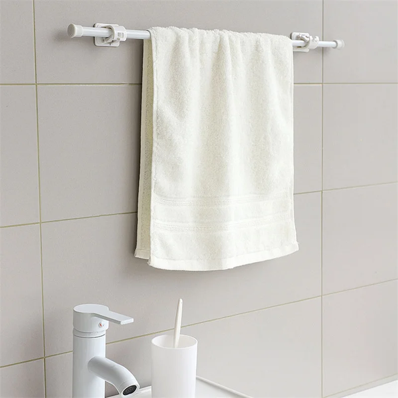 Multi Purpose Telescopic Curtain Rod Wardrobe Adjustable Bar Shower Spring Loaded Extendable Telescopic Poles Rail Hanging Rods
