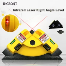 Ingbont 90 graus de linha infravermelha laser ângulo direito nível laser vertical horizontal quadrado projeção medição parede tiling ferramenta