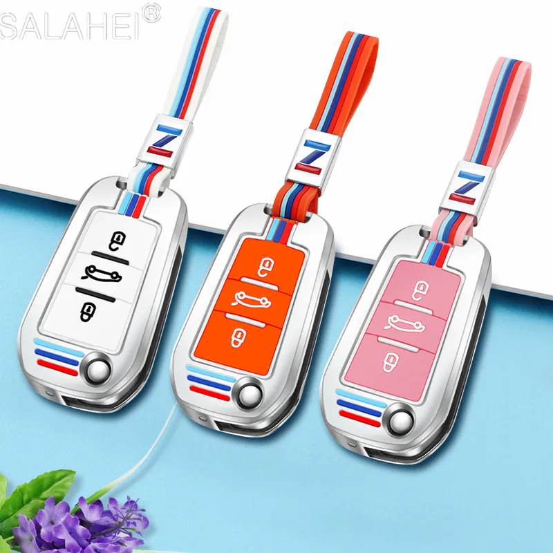 Newly Zinc Alloy Silicone Car Key Case Cover For Peugeot 3008 208 308