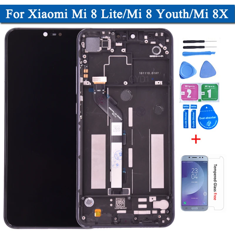 Оригинальный дисплей для Xiaomi Mi 8 Lite ЖК-дисплей сенсорный экран дигитайзер панель