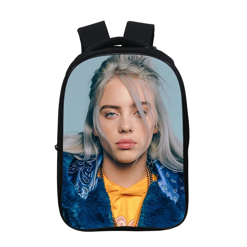 Двухслойный певец Билли эйлиш рюкзак женский хип-хоп сумка студенческая школьная сумка для подростков девочек мальчиков рюкзак - Цвет: 32
