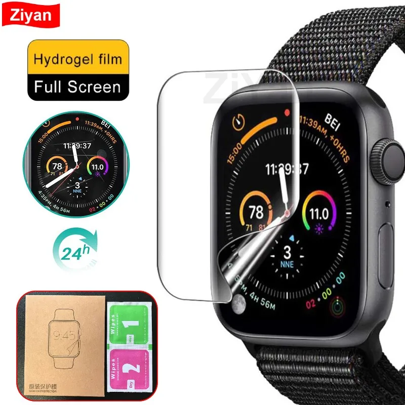 

ZiYan Clear Full Protective Film For iWatch 4 5 6 SE 7 8 40MM 44MM 41MM 45MM Soft Screen Protector For Apple Watch 3 2 38MM 42MM