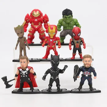 

The Avengers Endgame spiderman Antman Venom Deadpool Black Panther Thanos Captain America Action Figure Toy Brinquedos