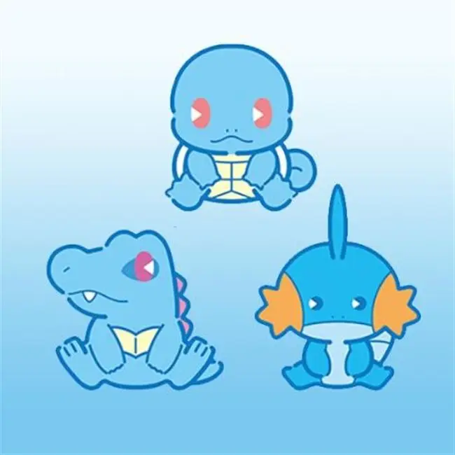 6 шт./лот, восхитительная газированная вода, серия Squirtle Totodile Piplup Froakie Mudkip popplio, подвесная плюшевая кукла, милая игрушка для подарка другу