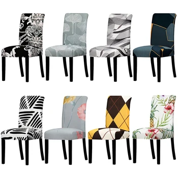 

Print Floral Chair Cover Dining Elastic Chair Covers Spandex Stretch Elastic Europe Style Anti-dirty seat case