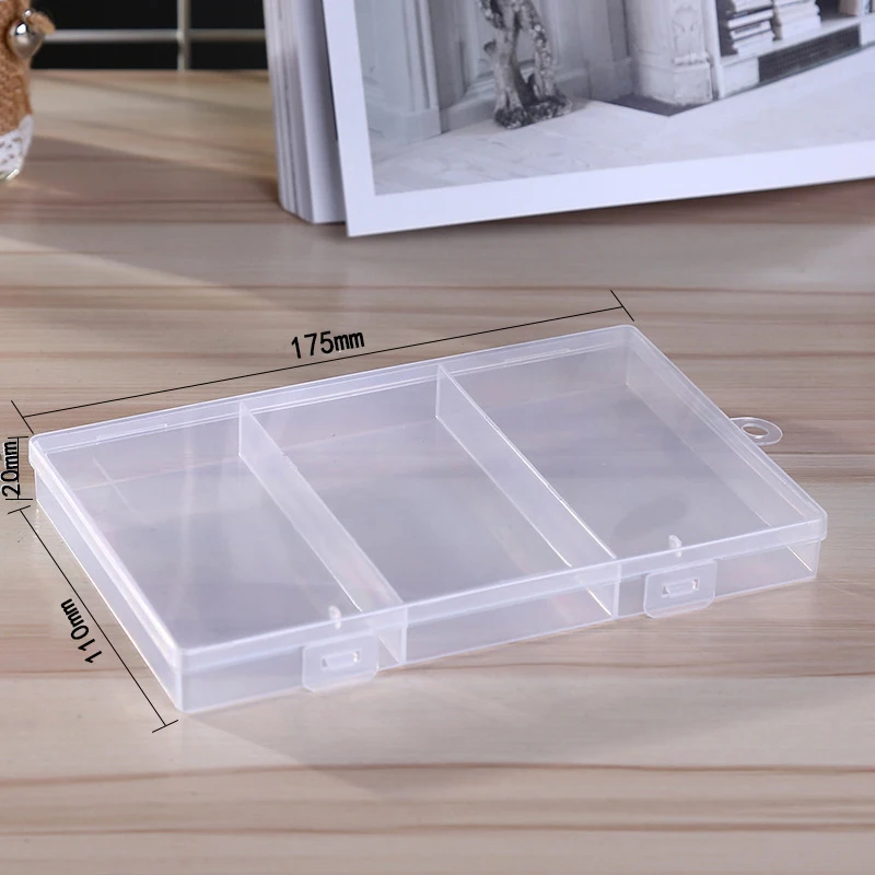 

3 Slots Adjustable Plastic Fishing Lure Hook Tackle Box Storage Case Portable Tackle Multifunctional Organizer Fishing Boxes