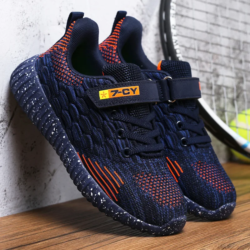 

2019 Autumn New Style CHILDREN'S Shoes Children Sports Shoes Breathable Fly Woven Middle And Large CHILDREN'S Shoes Students Run