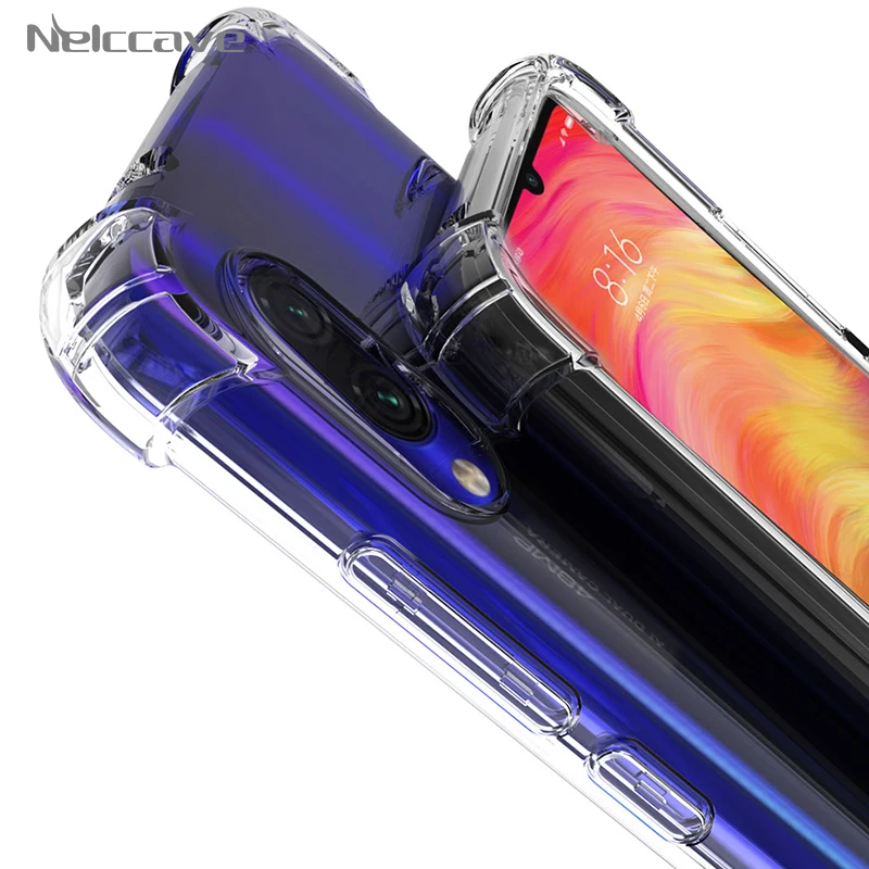 100 Pieces Airbag Shockproof Cases For Xiaomi Redmi Note 8 Pro 7 6 5 5A 4 4X Prime Clear Phone Case Soft TPU Transparent Cover |