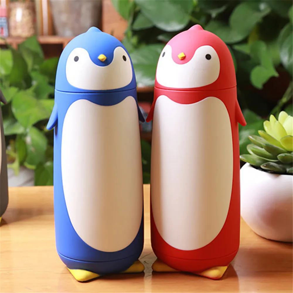 Cute Penguin Stainless Steel Thermos Cup Vacuum Flasks Cartoon Portable Thermal Insulated Mug Children Drinking Bottle Gifts | Дом и сад