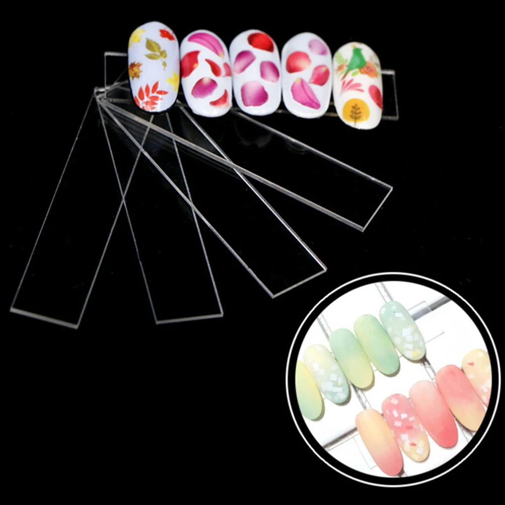 

AACAR 10pcs Removable Nails Display Nail Showing Organizer Storage box Shelf Acrylic Nail Polish Holder Stand Case Rack