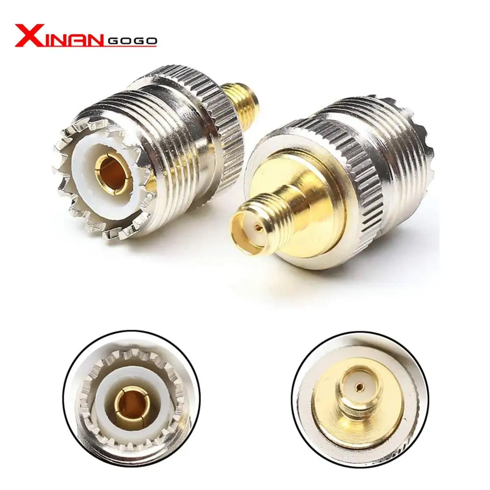 1pcs RF Connector SMA Female to SO-239 UHF Female Adapter