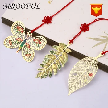 

Cute Metal Butterfly Bookmark Clip Leaves Book Markers for Teacher Gift School Office Supplies Student Stationery Beauty Supply