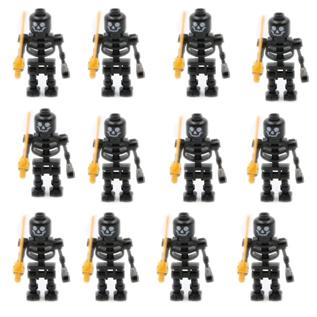 Ninja Skeleton Building Blocks Medieval Castle Knight Warriors Skeletons Strong Orcs Figures Collection Toy for Children Gifts 1