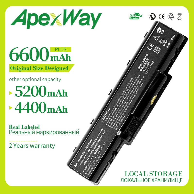 Аккумулятор Apexway для ноутбука Acer Aspire 11 1 В 5536 5536G 5541G 5541 5542G 5542 5740 5735 5735Z 5737Z 5738 5738G 5738PG