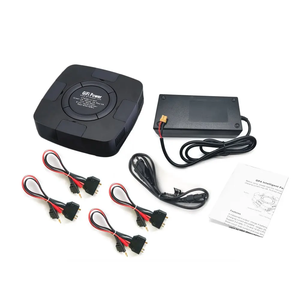 

For YUNEEC H480 Typhoon H Battery Remote Controller 4 in 1 Lipo Charger 70W 6Ax2 LiHV Battery Charger w/ USB Safe Fast Charge