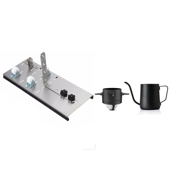 

1 Set Adjustable Glass Wine Bottle Cutter & 1 Set Stainless Steel Reusable Coffee Dripper Cone Hold Coffee Pot