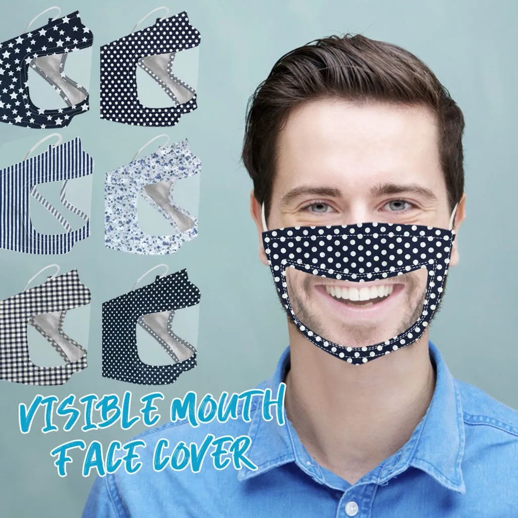 

Maske For Face With Clear Window Visible Expression For The Deaf And Hard Of Hearing Máscara Facial Cosplay anime gezichtsmasker