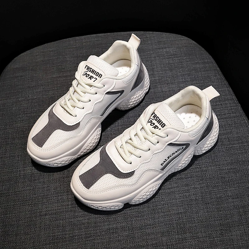 

Women's Casual Clumsy Sneakers Fashionable Wild Comfortable Soft Mesh Breathable Lightweight Rubber Sole Slip-resistant abrasion