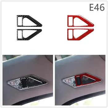 

for BMW 3 Series E46 M3 1998-2005 Interior Cars Real Carbon Fiber Back Row Seat Rear Roof Reading Light Modified Sticker
