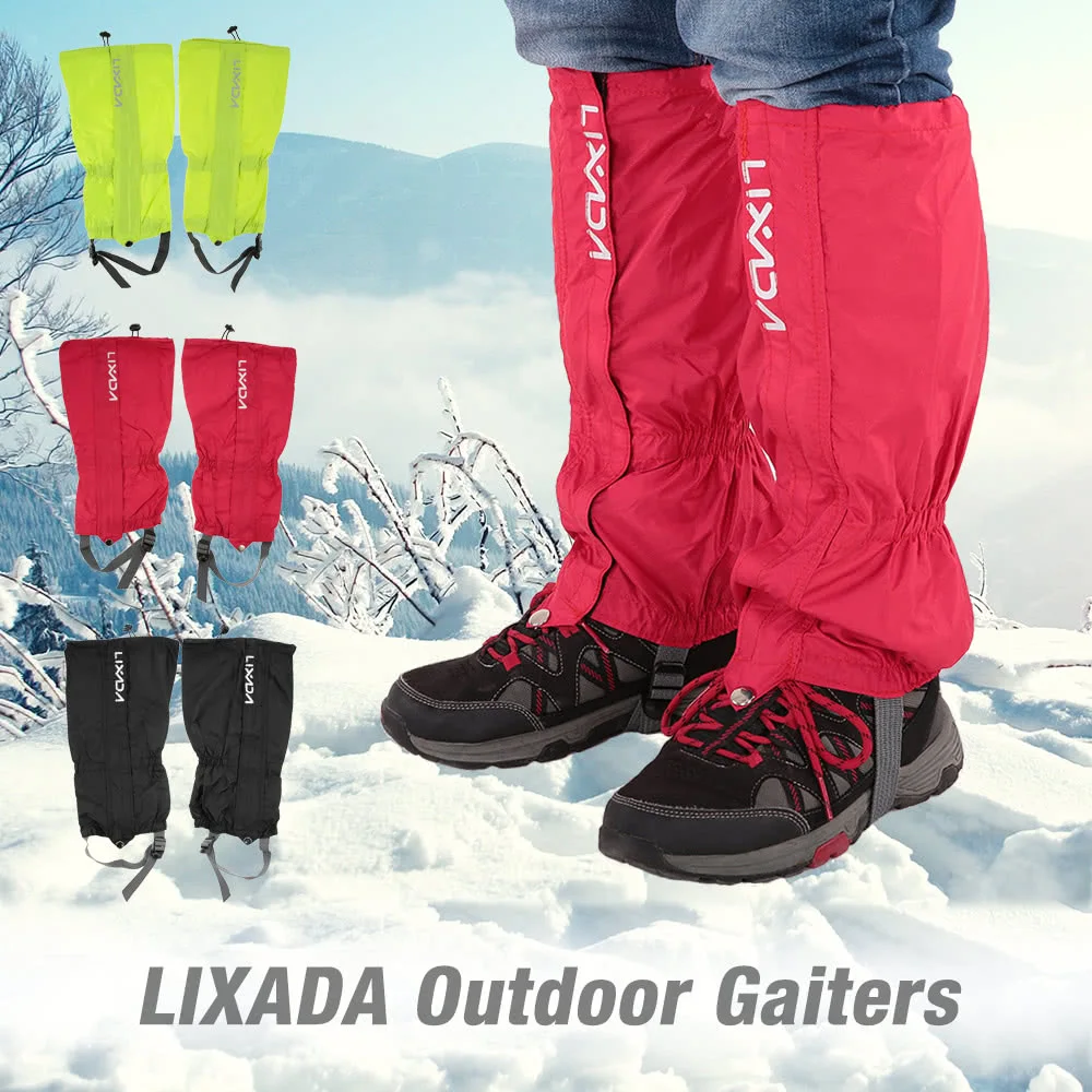 

Gaiters Outdoor Unisex Zippered Closure Wear and Water Resistant Cloth Gaiters Leggings Cover for Biking Snowboarding Hiking