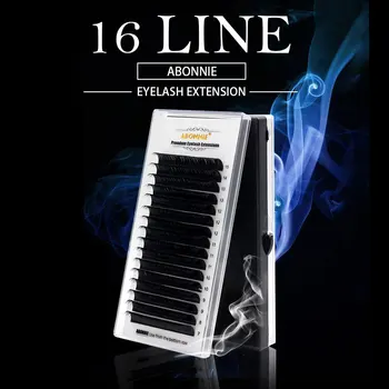 

Abonnie 16lines eyelash extension faux mink volume individual lashes black 0.05-0.25 7-17mm 1 pc natural soft false eyelash
